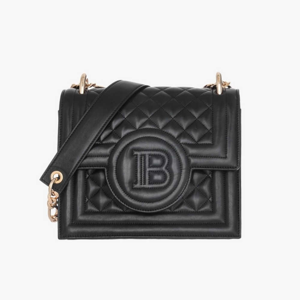 Balmain Quilted Leather Handbag